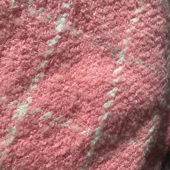 OSCAR DE LA RENTA Fall 2023 Pink & White Windowpane Tweed Boucle Dress Sz 10 NWT - Picture 12 of 15